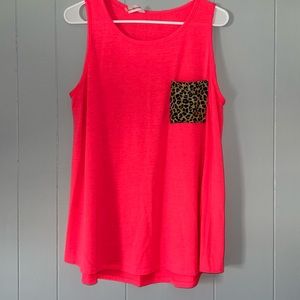 Neon pink tank
